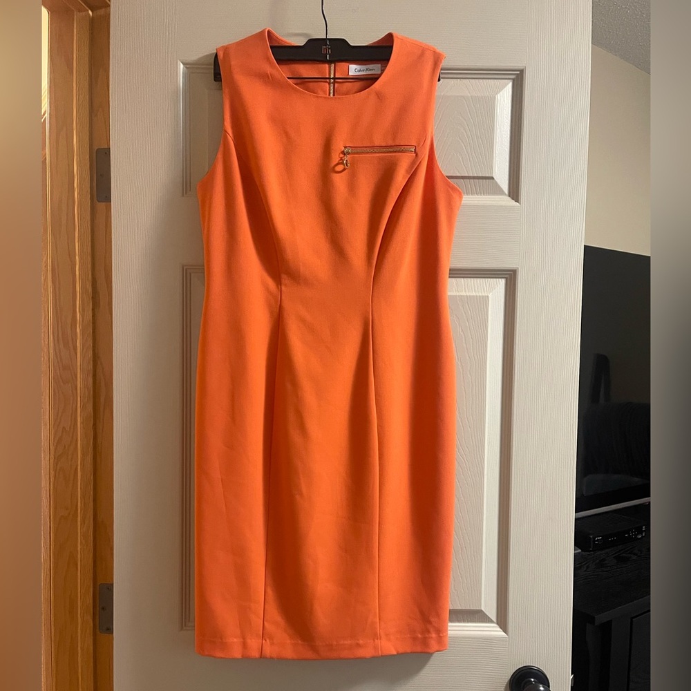 Calvin Klein dress with gold detailing (zippers) size 10